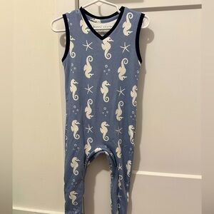 Zippy Jamz Sleeveless Romper With Blue Ocean Design Size 18-24 Months Toddler
